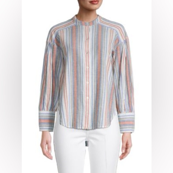 Veronica Beard Grove Striped Shirt - Picture 1 of 7